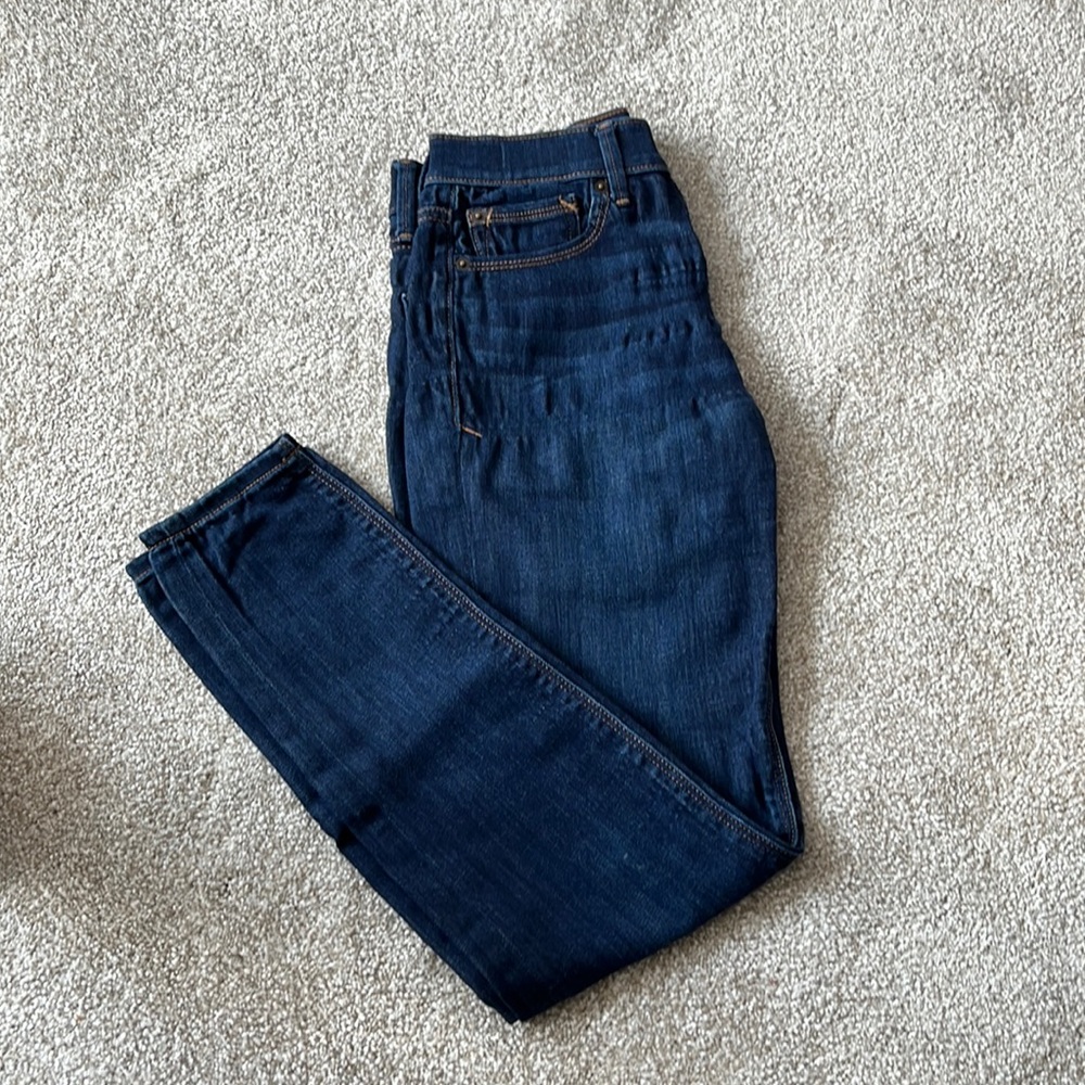 Express jeans size 0, mid rise, dark blue